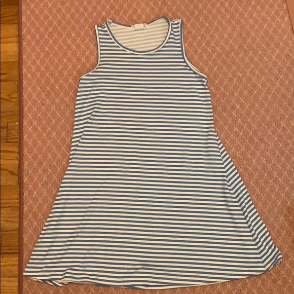 Blue and white striped dress. Size kids 14. - Picture 1 of 3